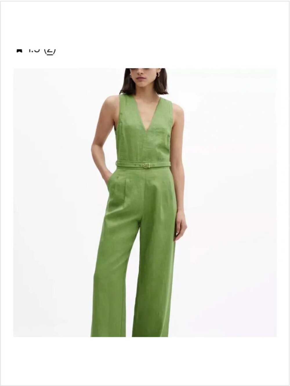 Mango 100% Linen Jumpsuit